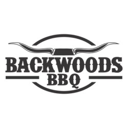 Backwoods BBQ logo. Hill District Grandstand Sale Sponsor